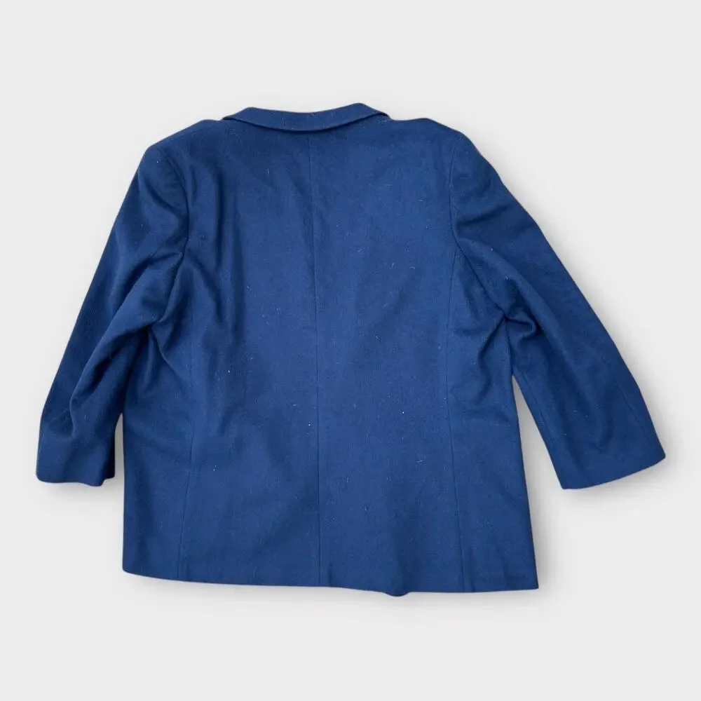 Vintage L.L. Bean Wool Blazer Navy Blue Women's sz 20P Single Button Preppy Chic - Picture 2 of 10